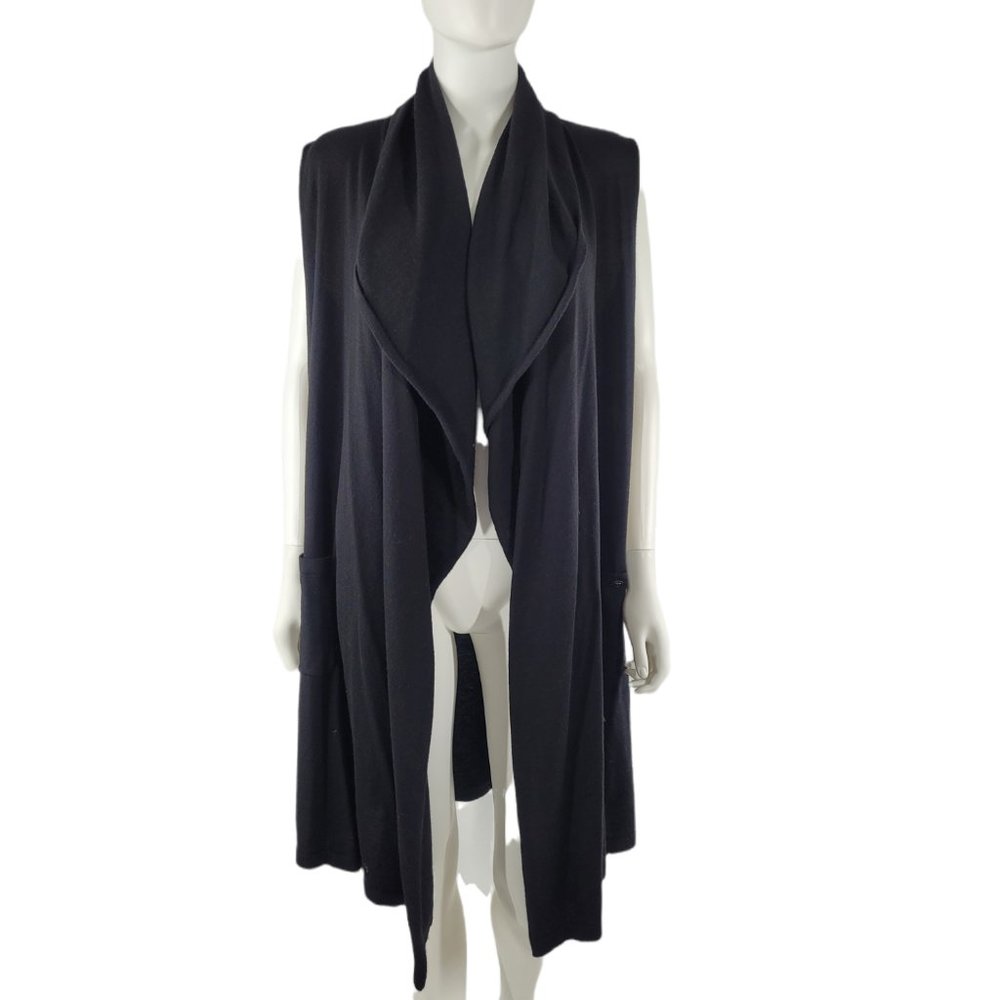 Chanel Black Sleeveless Cardigan